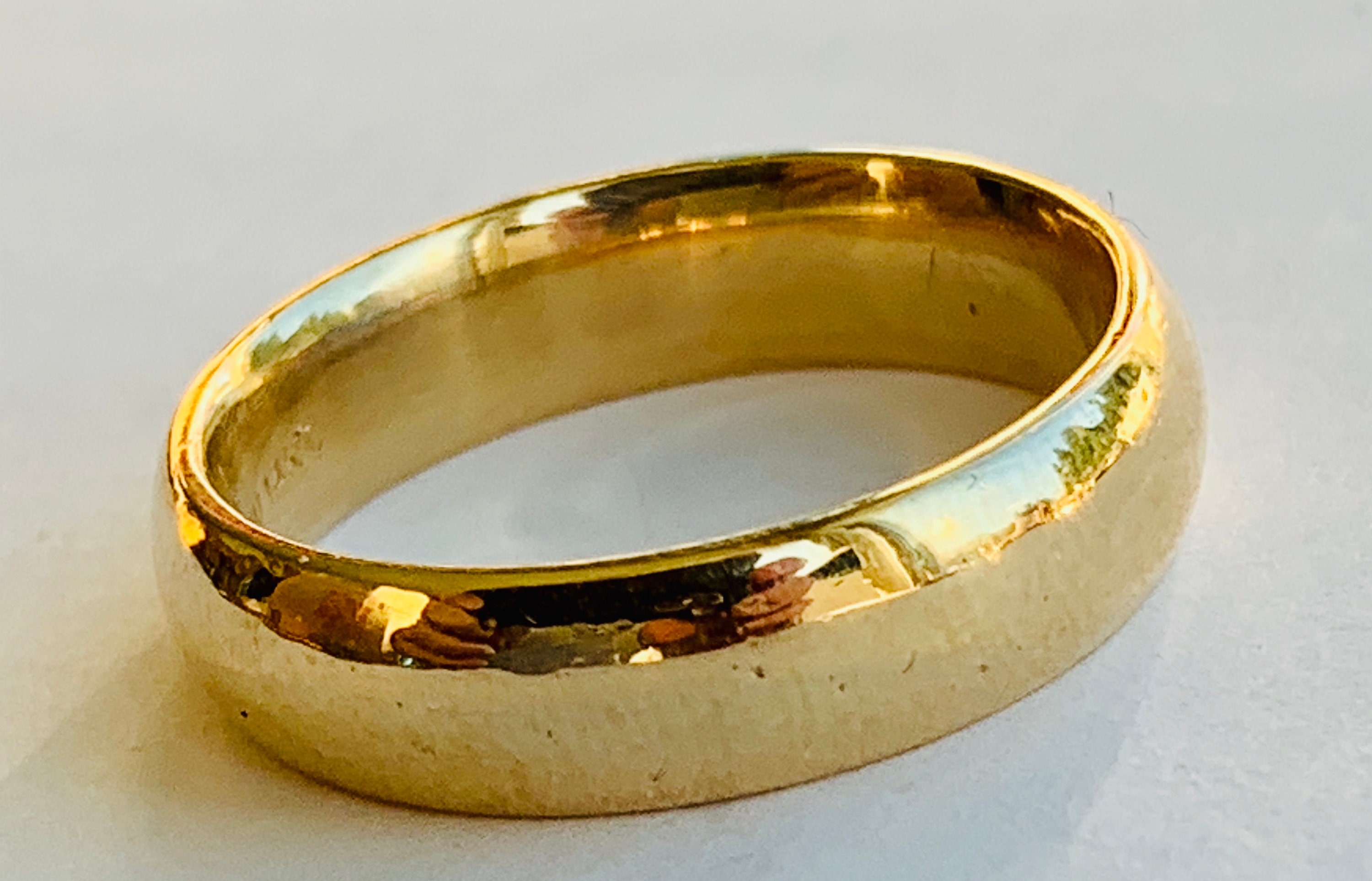 Men's wedding ring Vintage Mens gold Wedding Ring 14k