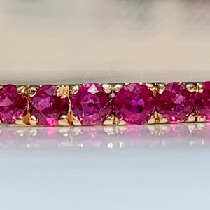 Vintage Tourmaline Ring Natural Tourmaline Wedding band 14k yellow gold