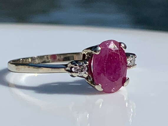 Vintage Ruby Ring Ruby Engagement Ring 1.25 Carat… - image 7