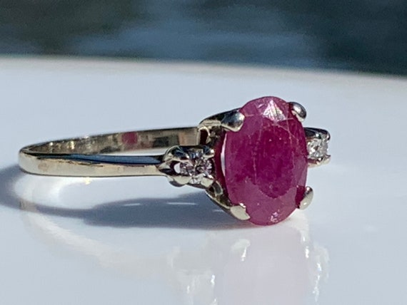 Vintage Ruby Ring Ruby Engagement Ring 1.25 Carat… - image 6