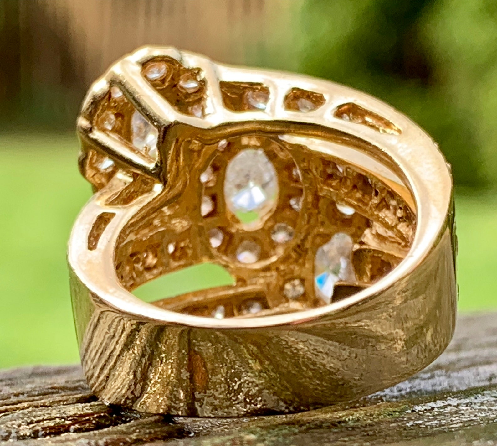 Vintage Estate Ring 18k yellow gold 3.33cttw Diamond ring Art Etsy