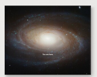 Hitchhiker's Guide Poster - Total Perspective Vortex - Hitchhiker's Guide to the Galaxy Wall Art & Canvas Print - You Are Here - HGTTG Art