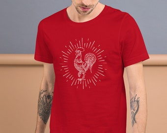 Sriracha Shirt - Rooster - Men's & Women's T-shirt - Hot Sauce Shirt - Sriracha Rooster Shirt - Foodie T-shirt - Sriracha Tshirt