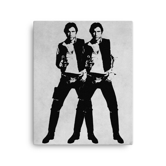Star Wars Poster Han Solo Wall Art Double Solo Stars Etsy