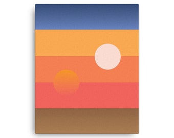 Star Wars Art - Tatooine Sunset - Star Wars Abstract Wall Art - Star Wars Poster - Star Wars Minimalist Art - Binary Sunset Tatooine Print