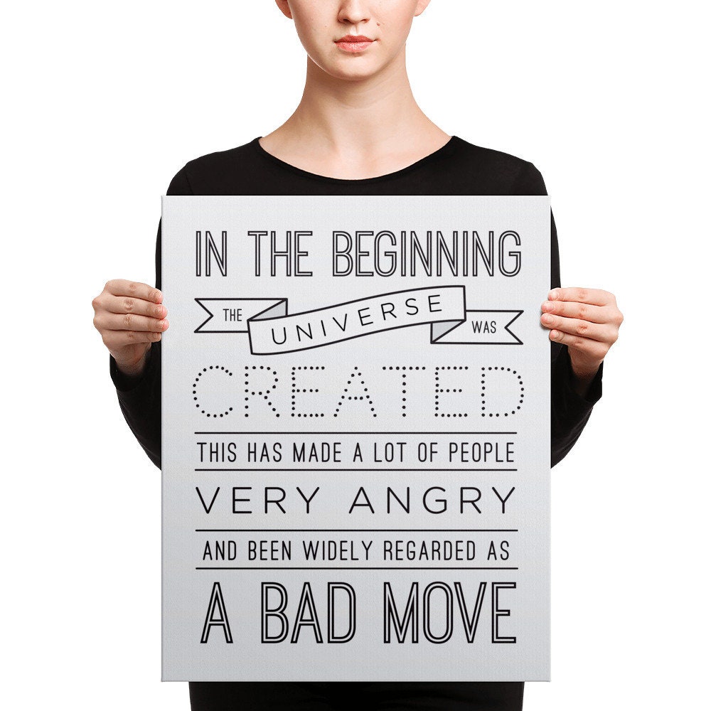 Hitchhiker's Guide Poster in the Beginning Etsy