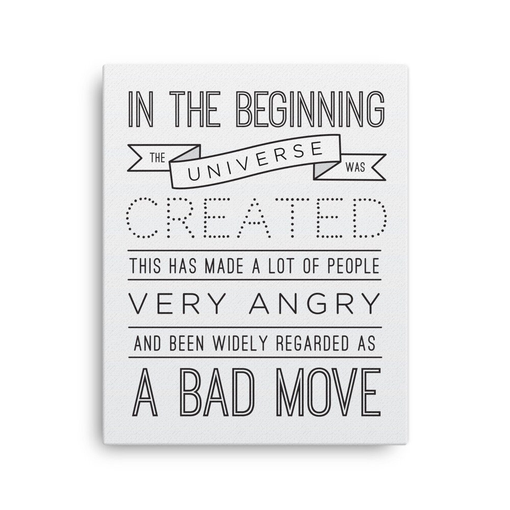 Hitchhiker's Guide Poster in the Beginning Etsy UK