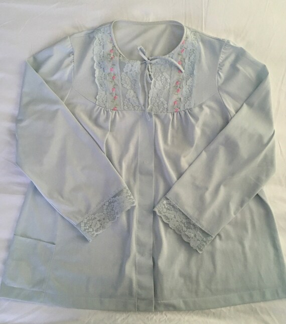 Vintage Shadowline Lingerie, Vintage Blue Pajama … - image 4