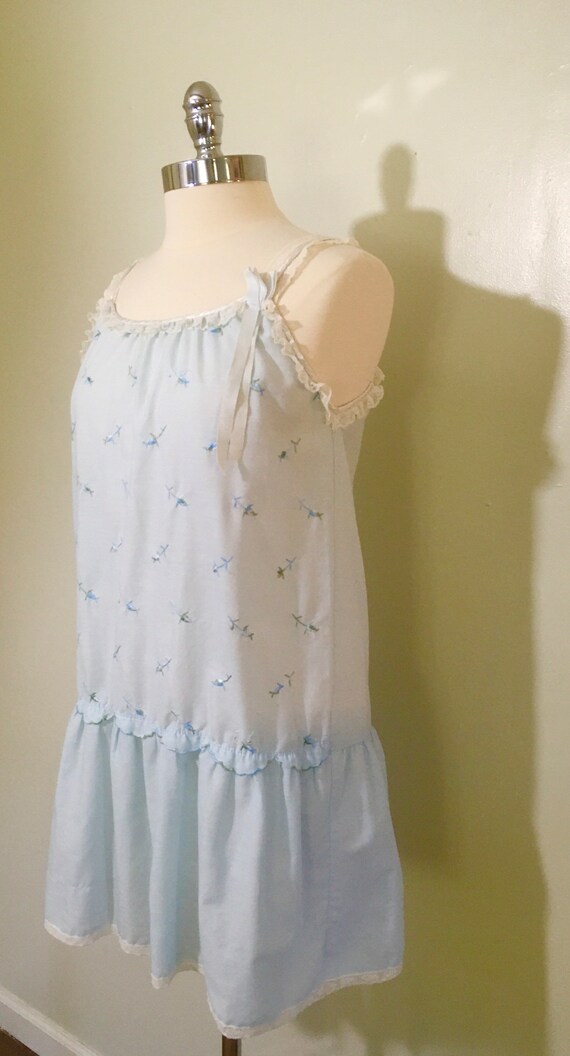 1950s Schrank Cotton Nightgown, Vintage Embroider… - image 5