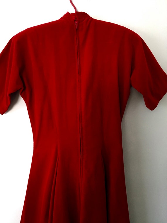 Red Dress/Party Dress/Red Dress/1970s/1970s Dress - image 4