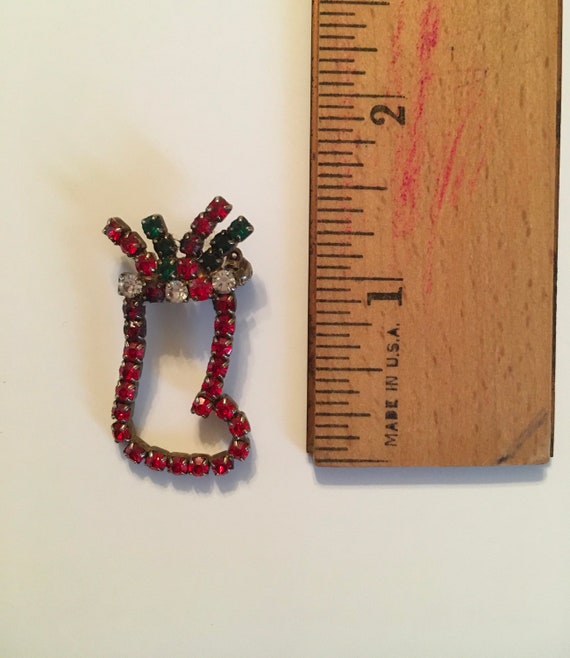 Vintage Christmas Stocking Brooch, Vintage Christ… - image 10