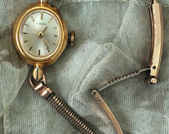 Vintage TIMEX Ladies Wind Up Wrist Watch, Vintage Bracelet