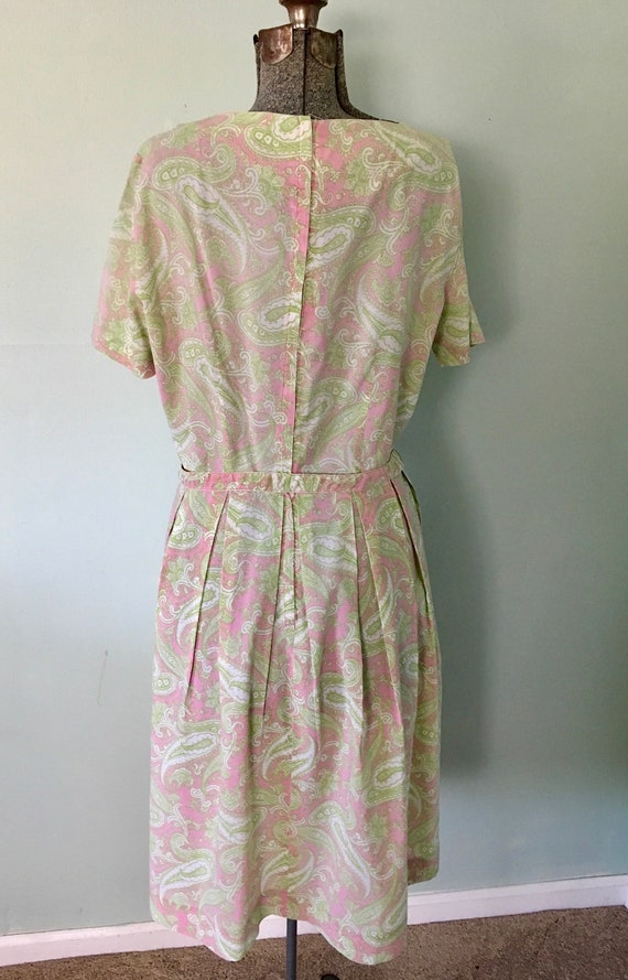 Vintage Paisley Print Dress/Vintage Dress - image 5