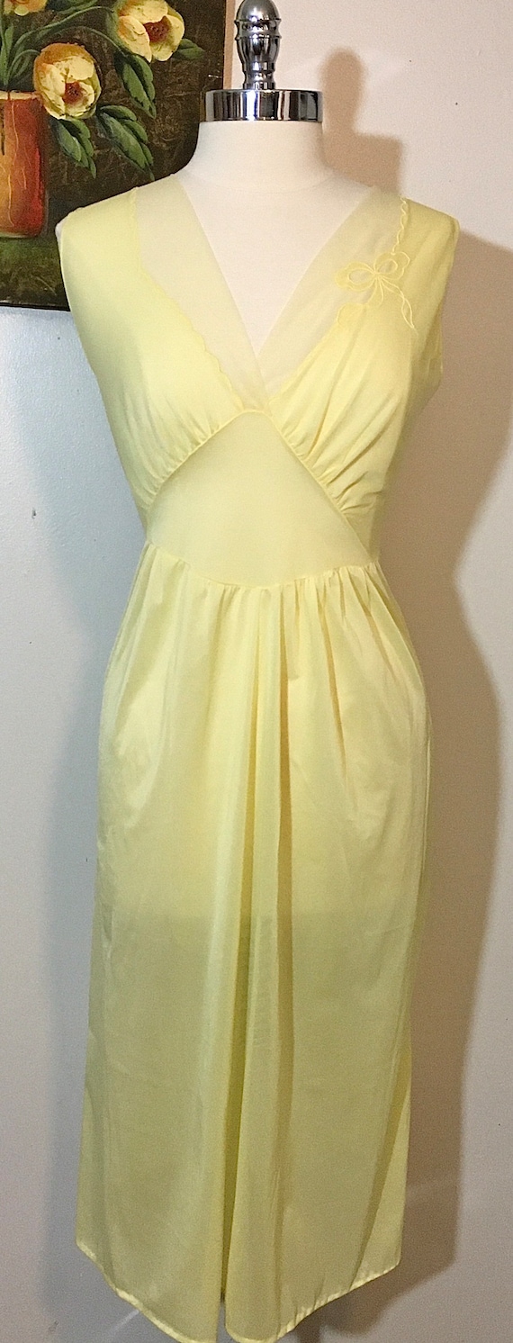 1 Spring Has Sprung Collection: 90’s White Fine Cotton Embroidered Nightgown Full Length Dress main image 1