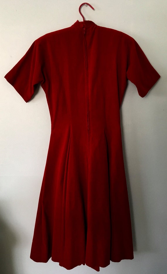 Red Dress/Party Dress/Red Dress/1970s/1970s Dress - image 5