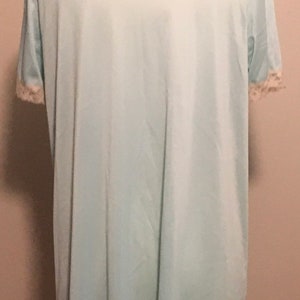 Vintage Sears Nightgown, Vintage Blue Nylon 50s/60s Lingerie image 10