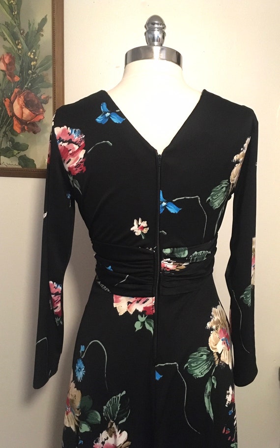 Vintage Maxi Dress, 60s 70s Full Length Dress, Boh