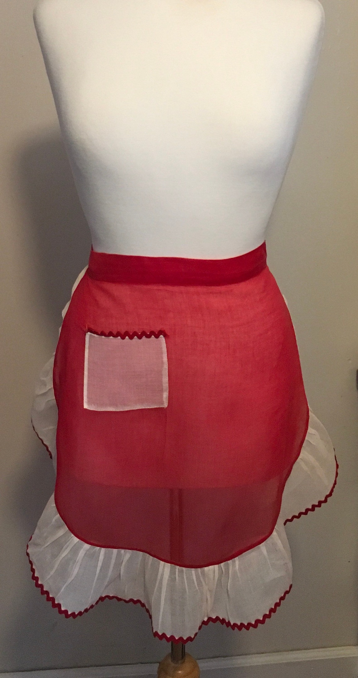 1950s Apron Mid Century Kitchen Linens Vintage Handmade - Etsy