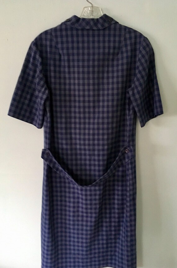 Vintage 1960s Dress/Blue Checked Dress - image 5