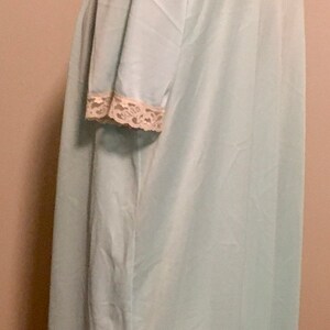 Vintage Sears Nightgown, Vintage Blue Nylon 50s/60s Lingerie image 9