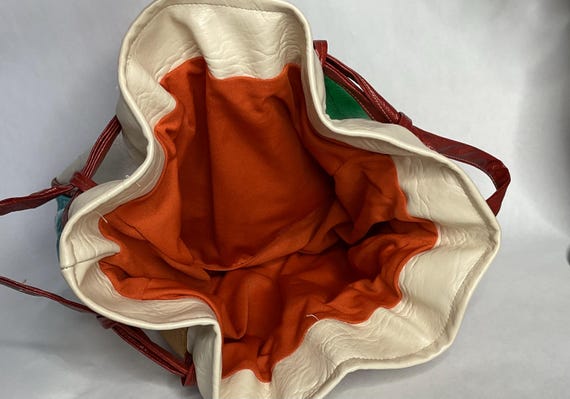 RESERVED…….1960s 1970s Multi Colored Patchwork Bu… - image 7