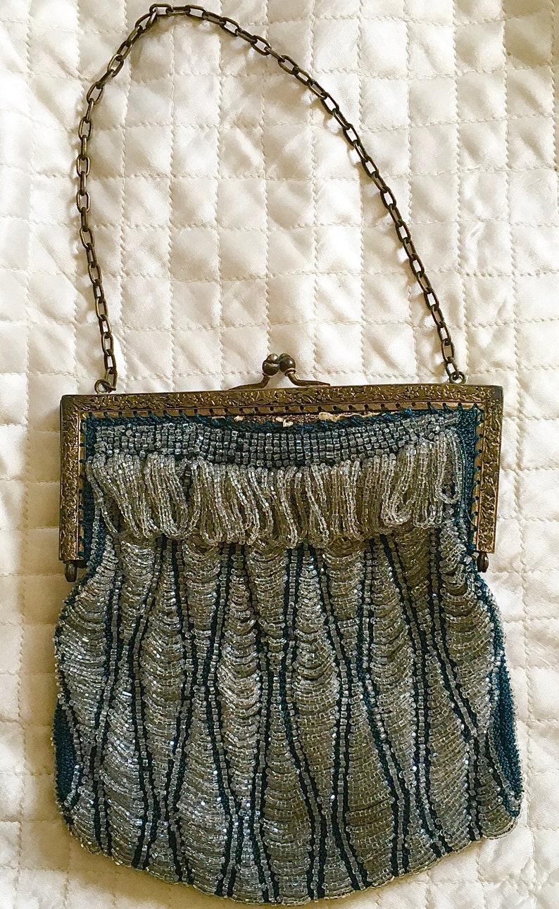 1920 Flapper Purse, 1900s Art Deco Beaded Bag, Antique Purse - Etsy