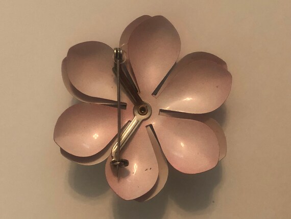 Mid Century Flower Brooch, Vintage Jewelry - image 7