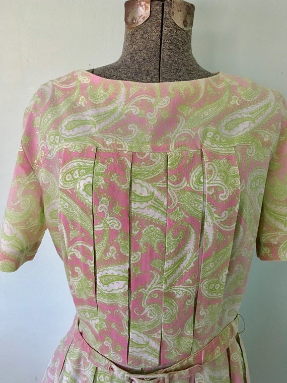 Vintage Paisley Print Dress/Vintage Dress - image 2