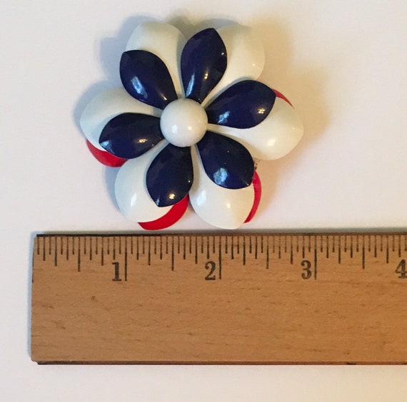 Mid Century Flower Brooch, Vintage Jewelry - image 8