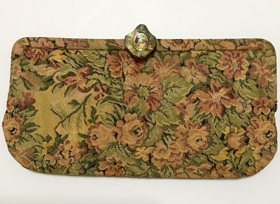 Vintage Clutch, Vintage Brocade Clutch, Vintage Ba