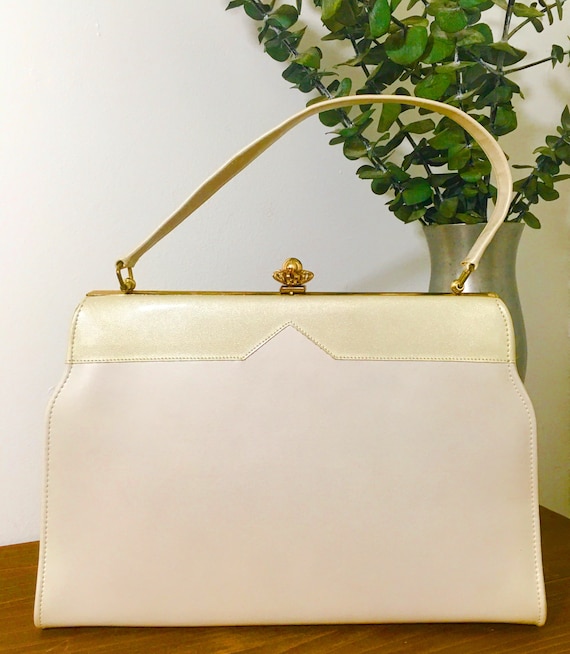 Vintage Leather Handbag Purse Tooled Floral Design with Brass Clasp/Handle  10x10 | eBay