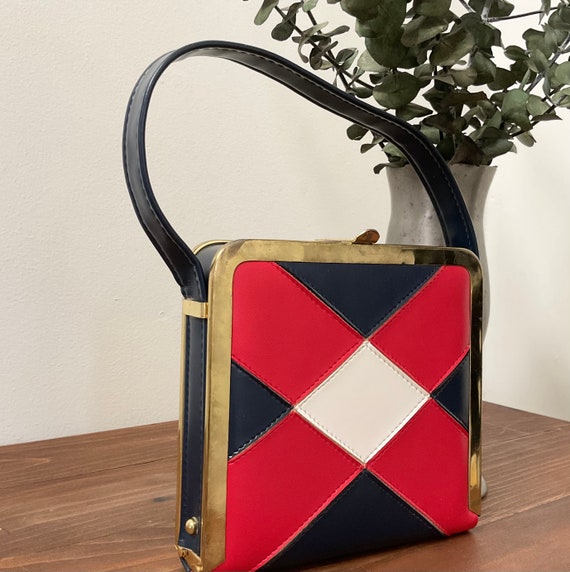 retro red white blue