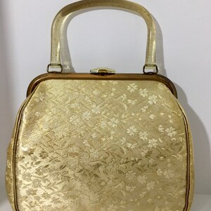 Julius Resnick Clear Plastic Brocade Handbag 1950s 60s JR 