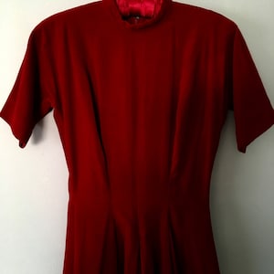 Red Dress/Party Dress/Red Dress/1970s/1970s Dress image 1