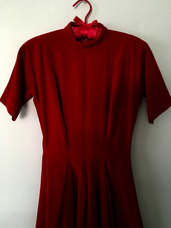 Red Dress/Party Dress/Red Dress/1970s/1970s Dress
