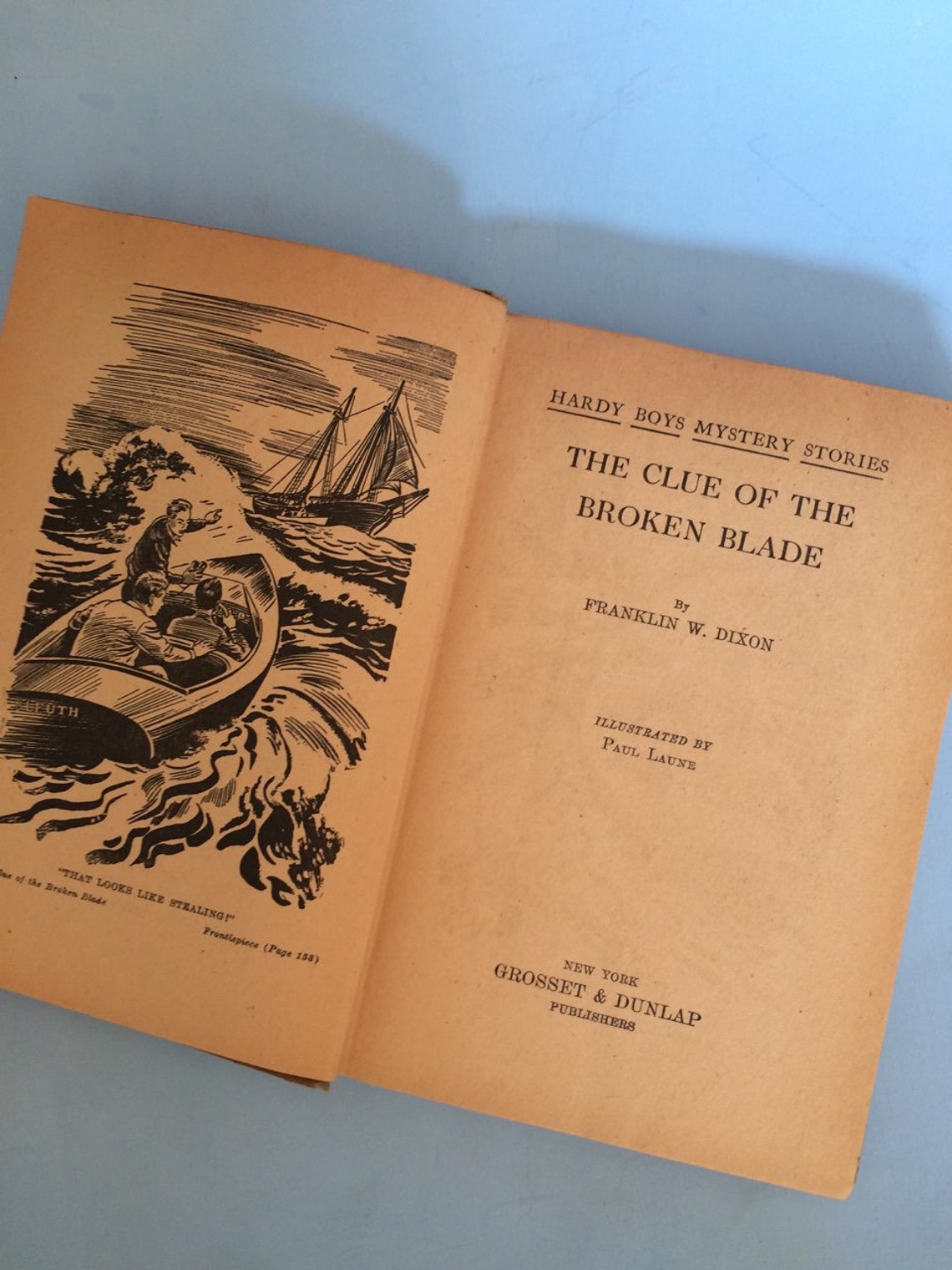 The Clue of the Broken Blade by Franklin W. Dixon 1940s the Etsy
