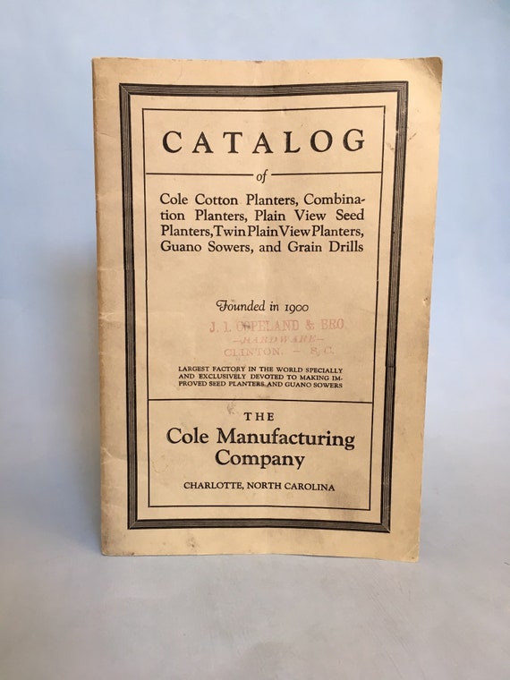 The Cole Manufacturing Company / Catalog of Cole Cotton Etsy
