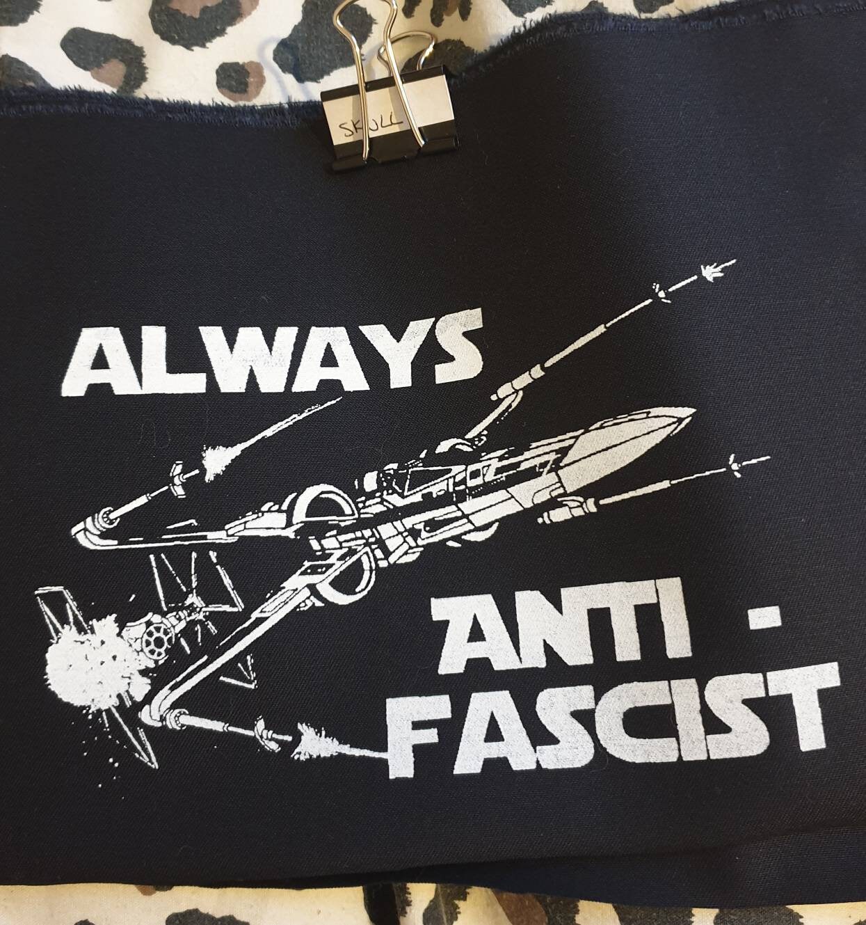 X-wing antifascist patch