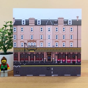 Pixel Dundee - The Trades House Bar. Greetings Card. Scottish Pub Cityscape Pixel Illustration. CR?AFT Scotland