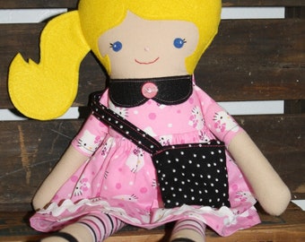 Blond Ponytail Softie Doll/ Hello Kitty/Doll/19"