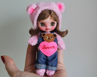 OOAK Custom Takara Petite Blythe Shy Bear by Cihui
