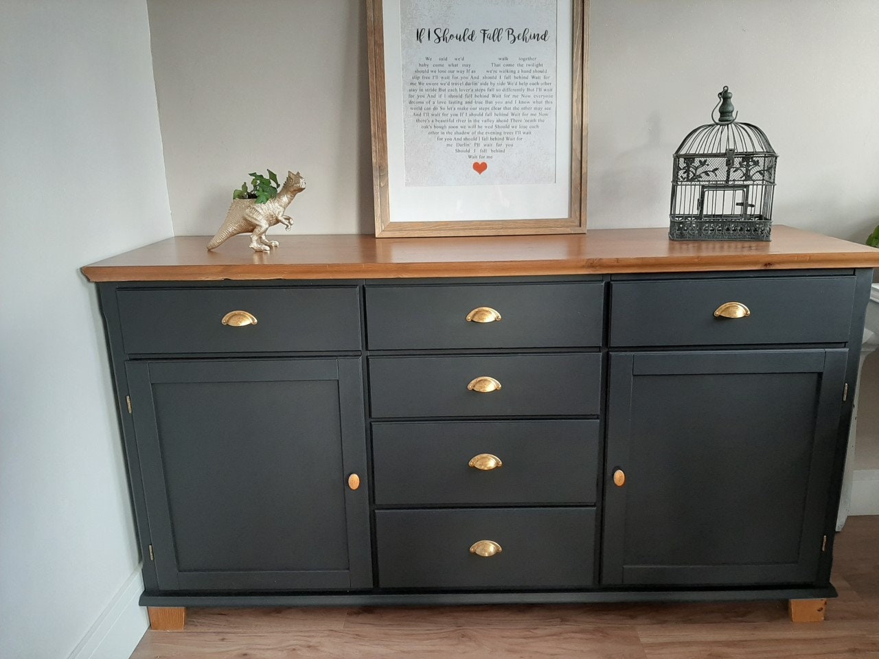 SOLDLarge size Solid Wood Sideboard Upcycled using Etsy