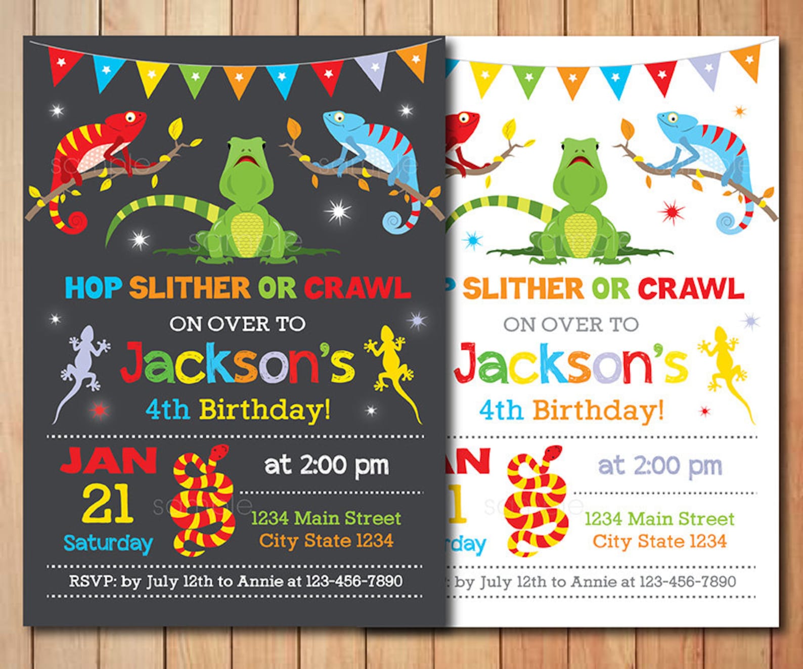 Reptiles Birthday Invitation Reptile Invite Reptile Party Etsy