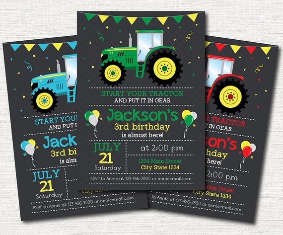 Invitation Danniversaire De Tracteur Invitation De Tracteur Etsy Invitation Danniversaire De Tracteur Invitation De Tracteur Etsy