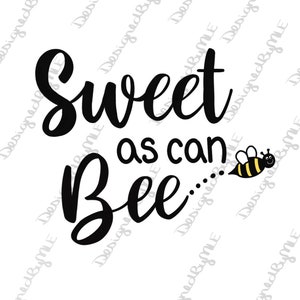 Dolce come un&#39;ape SVG, PNG, JPG, disegno di un&#39;ape, disegno estivo, disegno estivo, dolce come un&#39;ape, download immediato