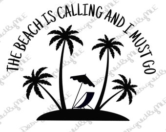 The Beach is Calling Svg/png/dxf - Etsy