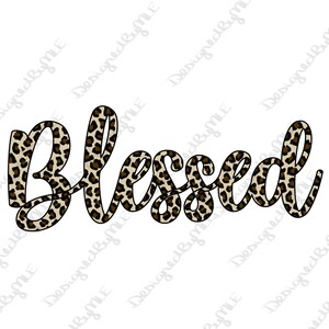 Leopard Blessed Design: Christian SVG, PNG, JPG (Instant Download)