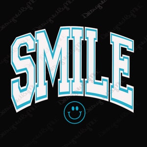 Smile SVG, PNG, Smile Shirt Design, Instant Download, Cricut Cut File, Curved Smile, Smile Face