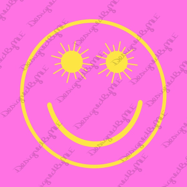 Sun Smile Face SVG, PNG, JPG, Sunshine Happy Face, Sunshine Smile Face, Summer Design, Instant Download