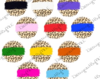 Leopard Circle PNG Backgrounds: Sublimation Design Bundle (Digital Download)